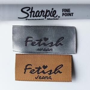 lot of 5 Fetish Wear Jeans Clothing Tag Label: pick color custom crafts supplies